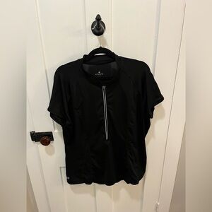 Athleta Black Athletic Cycling Jersey Tee Size 2X